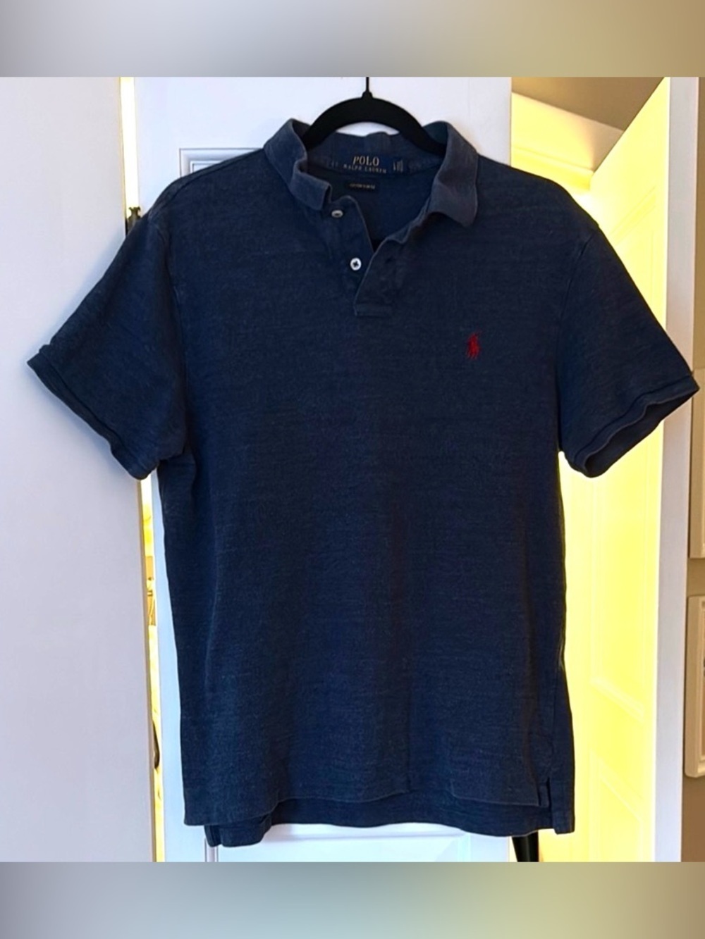 POLO RALPH LAUREN Men’s Navy Polo Shirt – Large – Red Pony Logo - Picture 3 of 4